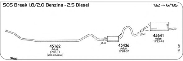 SIGAM PE129 Exhaust System